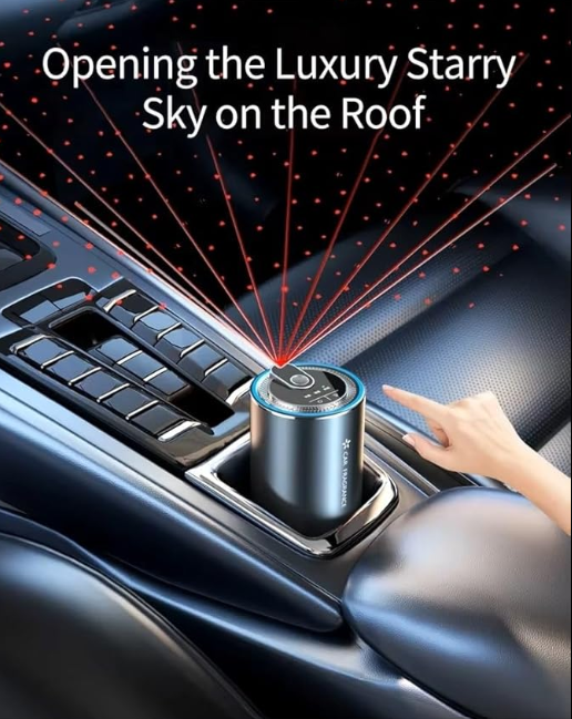 Smart Car Fragrance Diffuser With LED Ambient Light & Auto Scent Control