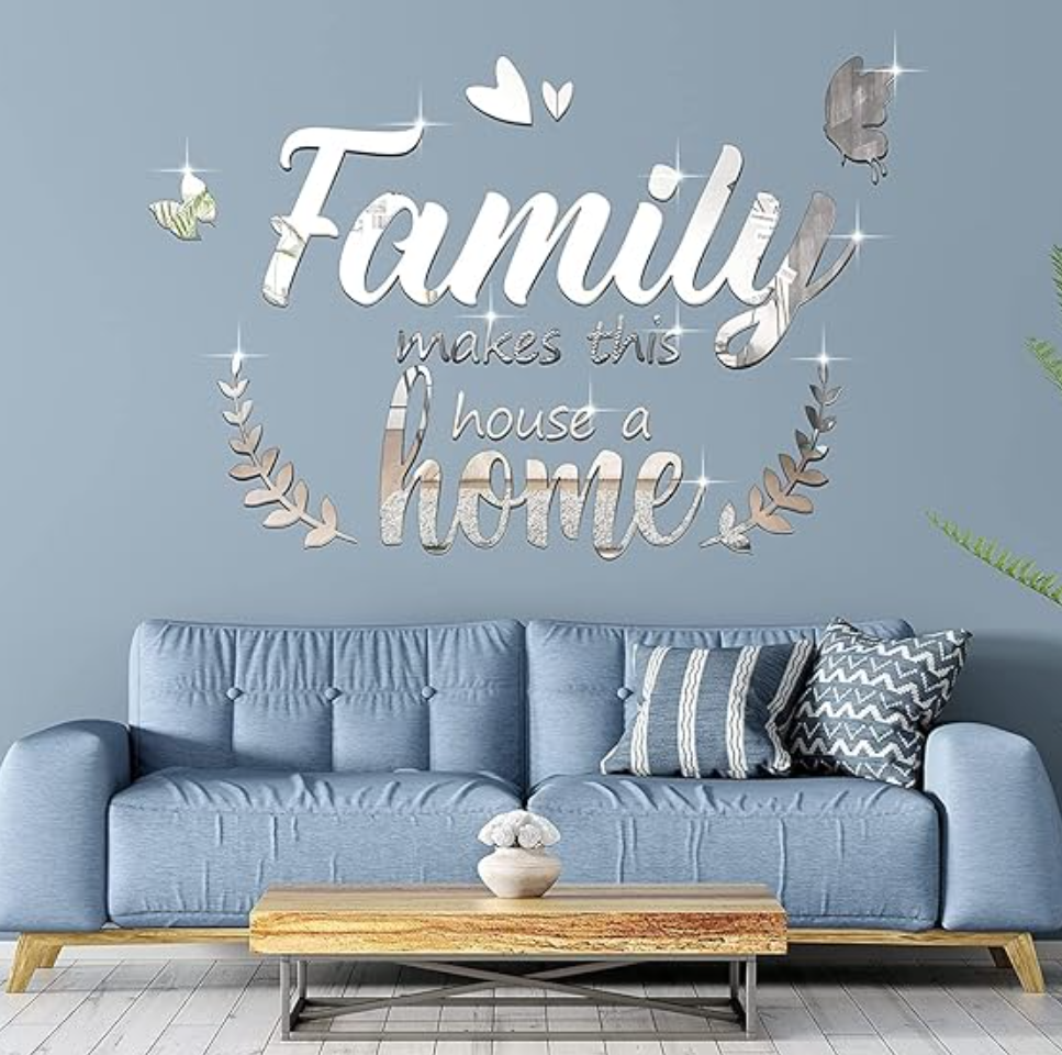 Acrylic 3D Decor Family Letter Quotes Wall
